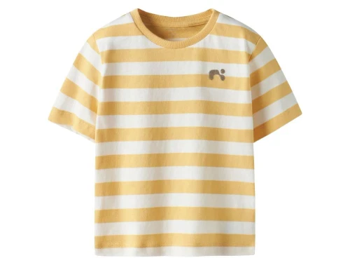 Name It t-shirt buff yellow med striber